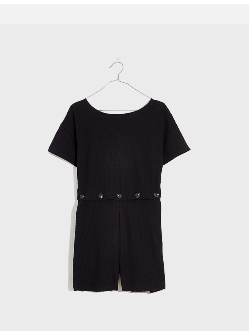 Madewell Knit Short Sleeve Button-Back Romper